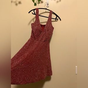 NWOT Sparkly Red Cocktail Dress
